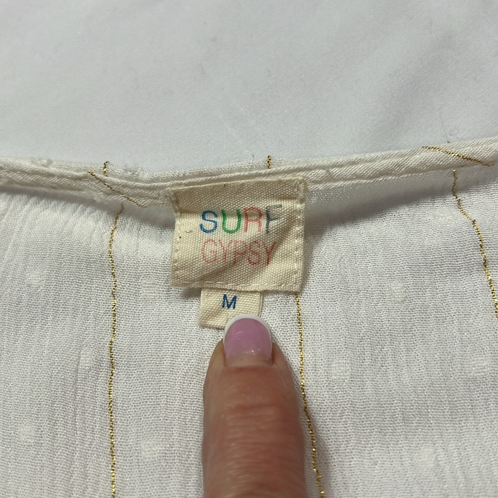 Surf Gypsy white/ivory dress size M - Picture 2 of 9